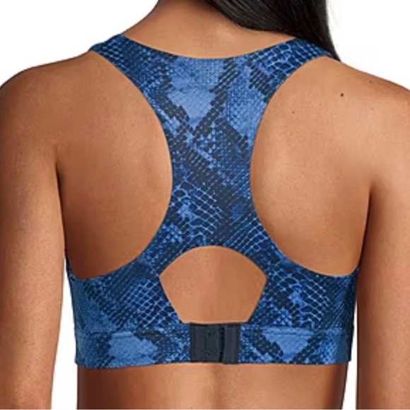 Xersion Women's Blue Black Snake Print Medium Support Sports Bra Size M L XL XXL - Picture 2 of 16